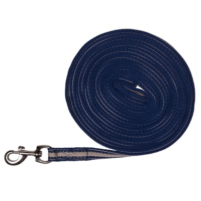 Trela azul escura para cão com fecho metálico