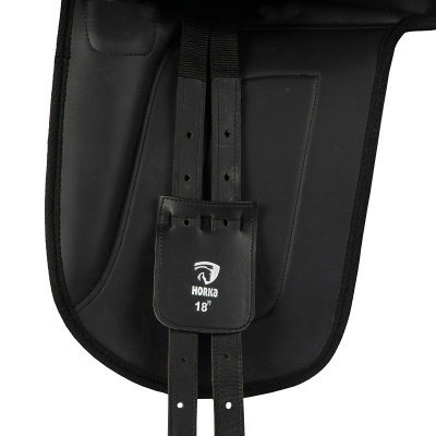 Sela de equitação preta com etiqueta HORZE 18