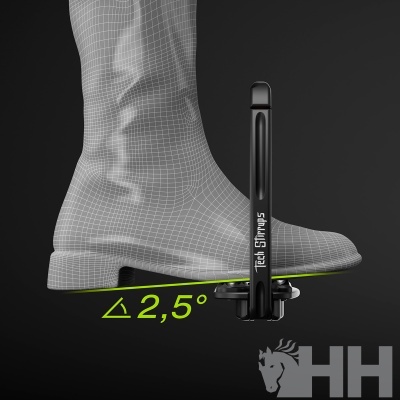 Suporte para calçado Tech Stirrups com ângulo de 2,5 graus