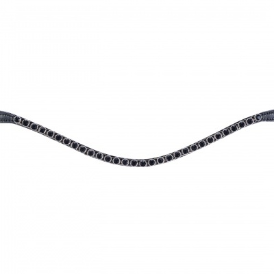 Correia de couro preta com padrão crocodilo