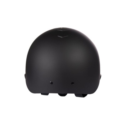 Capacete preto mate com desenho em V