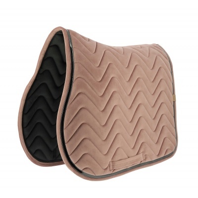 Manta acolchoada para sela de cavalo cor de rosa clara e interior preto