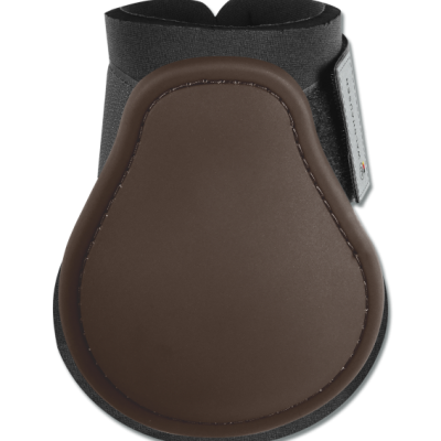 Protetor de casco castanho e preto para cavalo