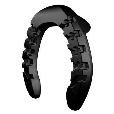 Produto preto curvo com travas em relevo