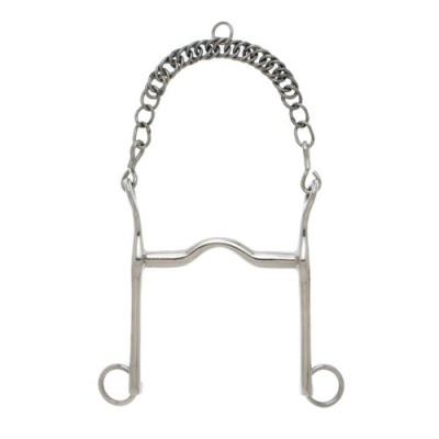 Freio de cavalo em metal com corrente