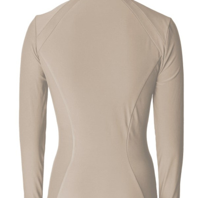 camisola de manga comprida bege vista de costas