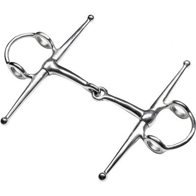 Ferro de cavalo em metal prateado com argolas grandes e braços longos