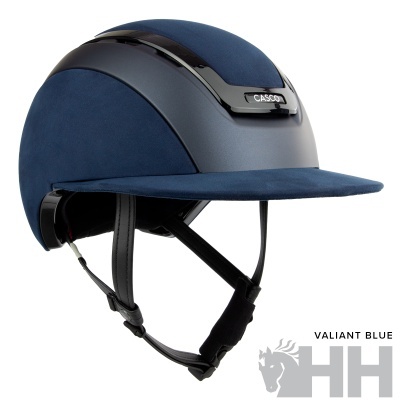 Capacete azul escuro CASCO com viseira e alça preta ajustável