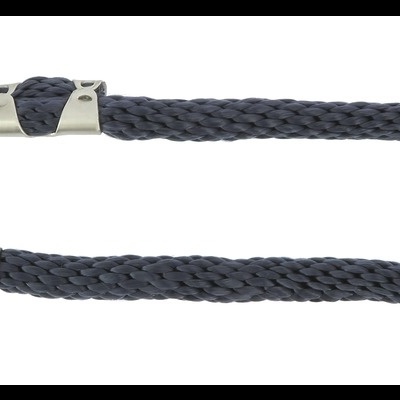 Coleira ou trela azul escuro com fecho metálico