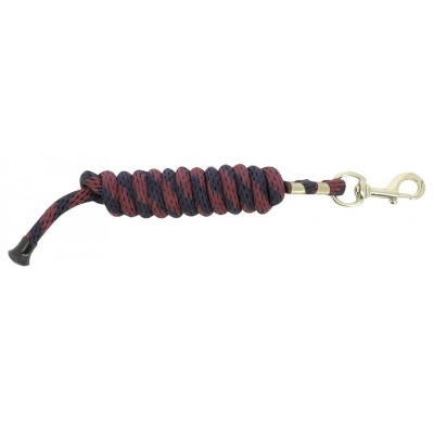 Leash para animais de corda azul e vermelha com mosquetão metálico