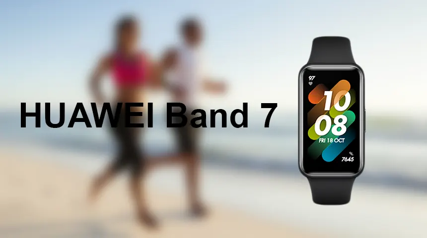 Smartwatch HUAWEI Band 7 com ecrã colorido e bracelete preta