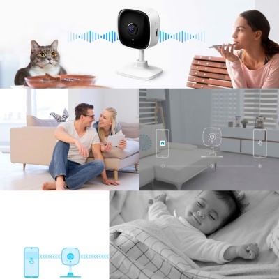 Imagens de uma câmara de segurança, pessoas e cenários domésticos