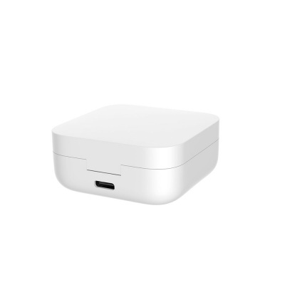Estojo branco compacto quadrado com porta USB-C