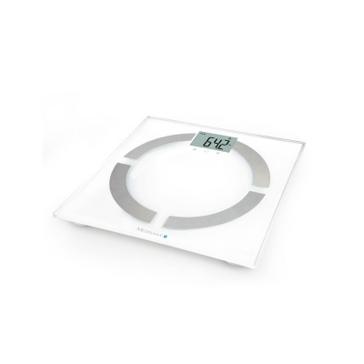 Balança digital de vidro transparente com ecrã digital