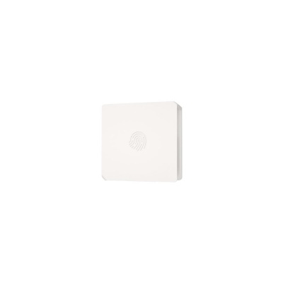 Interruptor branco quadrado com símbolo de impressão digital