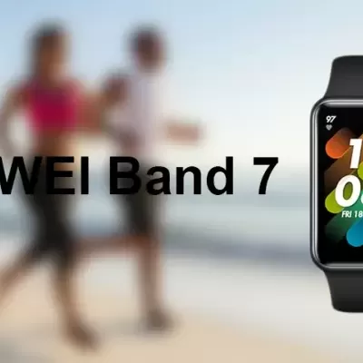 Smartwatch HUAWEI Band 7 com ecrã colorido e bracelete preta