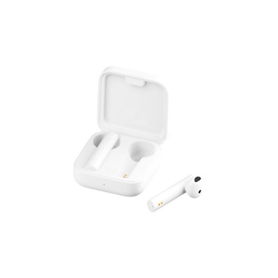 Auriculares sem fios brancos com estojo de carregamento branco