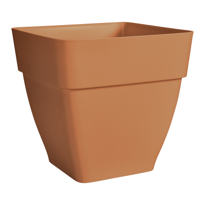 vaso quadrado terracota plástico mate