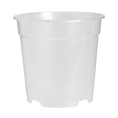 Vaso de plástico branco translúcido para plantas