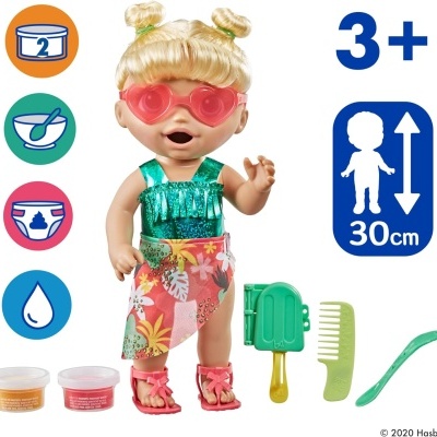 Boneca loira com vestido e acessórios para brincar