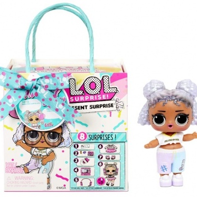 Brinquedo LOL Surprise! Present Surprise com boneca e caixa colorida