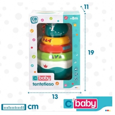 Brinquedo empilhável colorido para bebés com embalagem