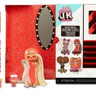 Conjunto de brinquedos LOL JK com figuras, acessórios e caixa colorida