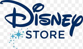 Logotipo da Disney Store azul com estrelas brilhantes