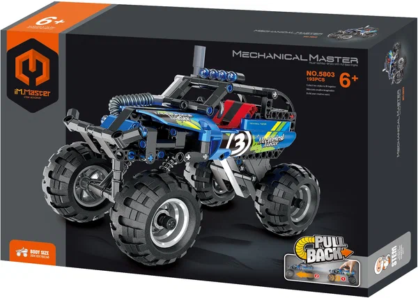 CONJUNTO DE CONSTRUÇÃO SUV 5803, iM.Master Caixa de brinquedo para montar veículo todo-o-terreno azul de blocos de construção