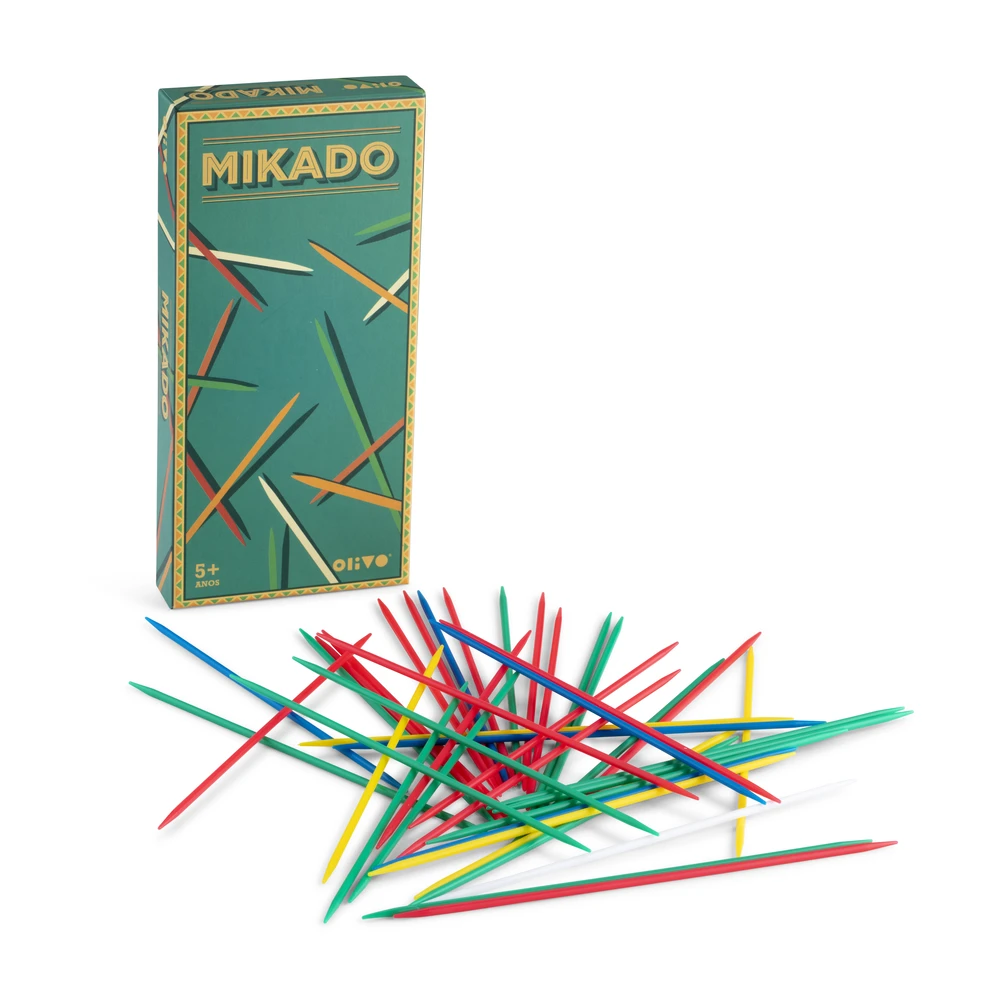 Jogo de Mikado, Olivo Jogo Mikado com palitos coloridos e embalagem verde