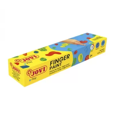 Embalagem de tinta de dedo Jovi Play colorida para crianças a partir dos 2 anos