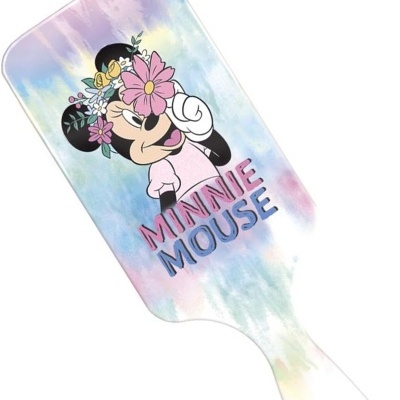 Pente tie-dye com imagem da Minnie Mouse e texto MINNIE MOUSE