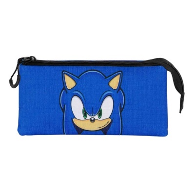 Estojo azul com imagem do Sonic