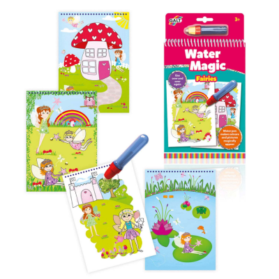 Conjunto Water Magic Fairies da Galt com caneta e blocos de cartas ilustradas para crianças