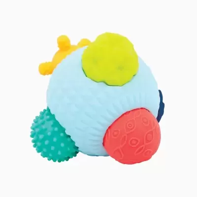 Bola de brinquedo sensorial colorida com várias texturas para bebés