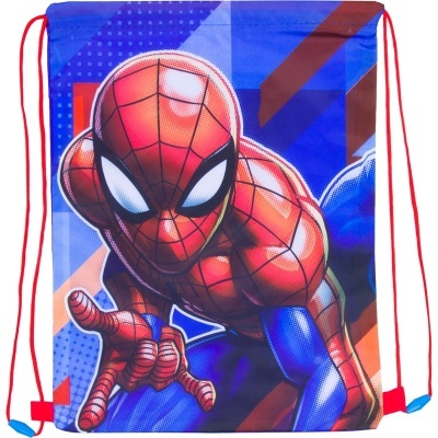 Mochila de cordão com estampa do Homem-Aranha azul e vermelha