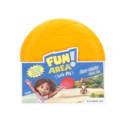 Disco voador amarelo flexível com embalagem ColorBaby