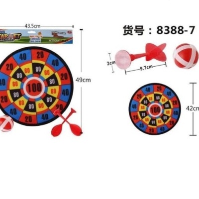 Conjunto de jogo de dardos com alvo colorido e acessórios