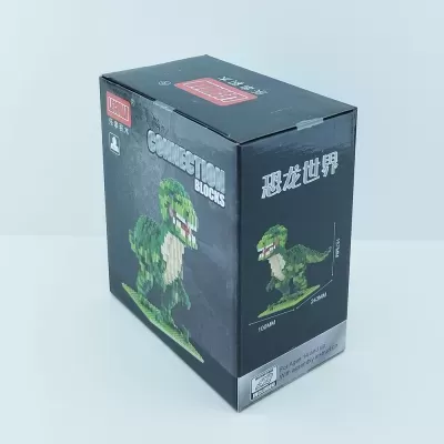 Caixa preta com dinossauro de blocos Connection Blocks