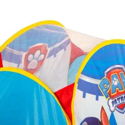 Túnel infantil PAW Patrol colorido de tecido e malha