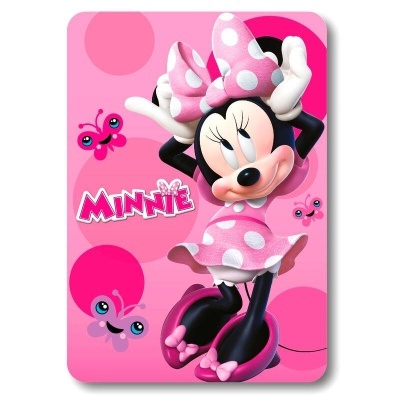 Cartão com estampa da Minnie cor-de-rosa e borboletas