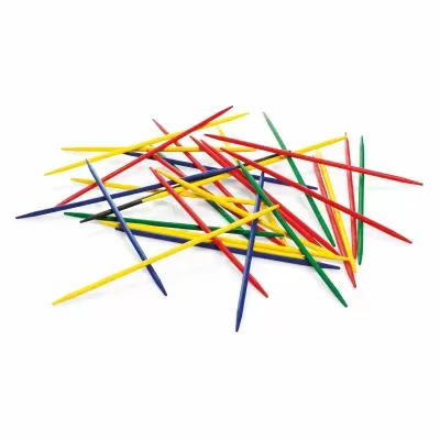 Palitos de madeira coloridos