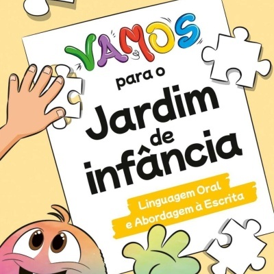 Capa de livro de educação pré-escolar para idade 4-5 anos com texto colorido e personagem de desenho animado.