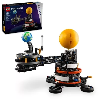Conjunto LEGO TECHNIC de construção espacial com esferas da Terra e Sol