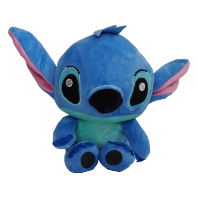 Pelúcia azul do personagem Stitch com orelhas grandes