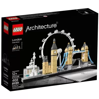 Caixa LEGO Architecture modelo monumentos de Londres, 468 peças