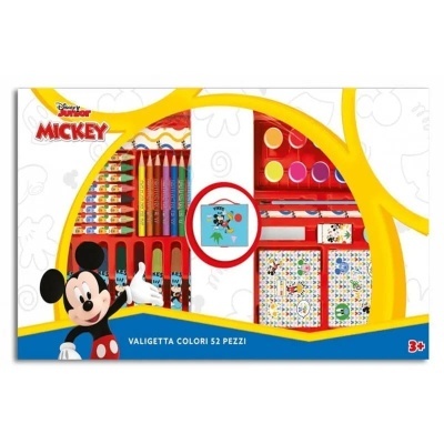 Conjunto de arte Mickey Mouse com 52 peças em caixa colorida