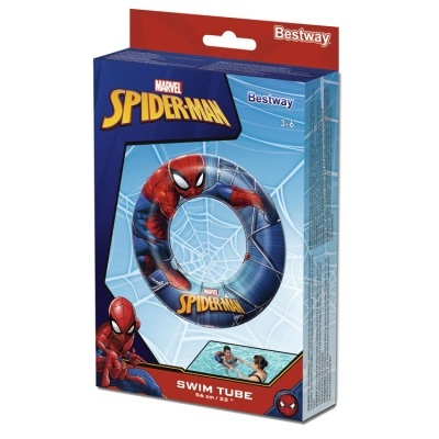 Caixa azul de bóia insuflável Marvel Spider-Man para piscina