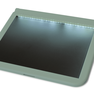 Painel de luz com iluminação LED e moldura branca