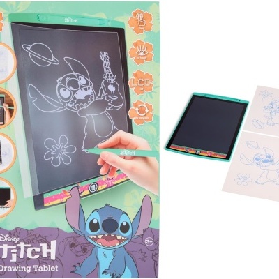 Tablet de desenho LCD Disney Stitch verde com caneta e desenhos modelo